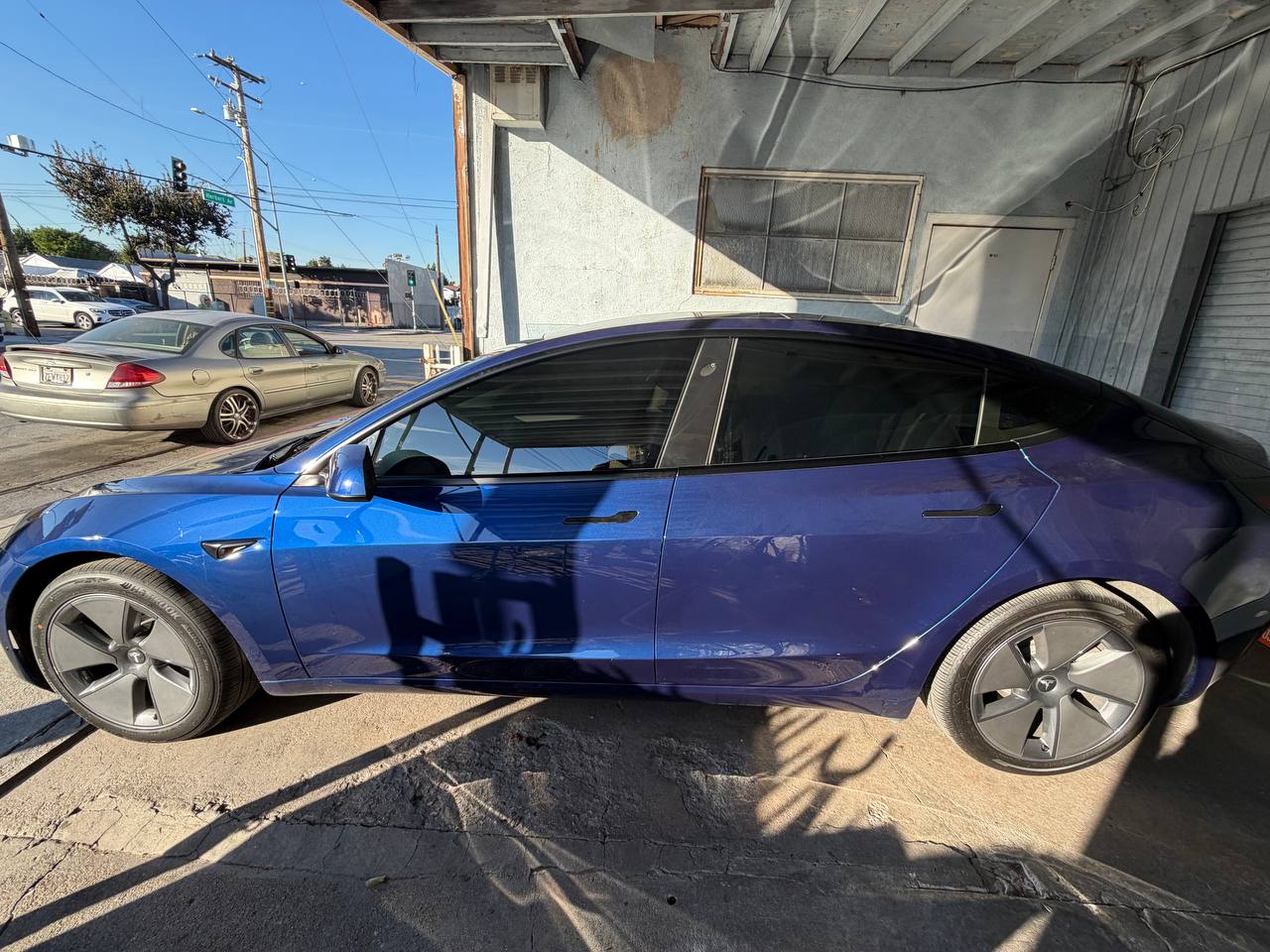 Tesla Model 3 — after tint, front